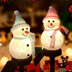 Solar Snowman Holiday Decoration - Outdoor Christmas Light