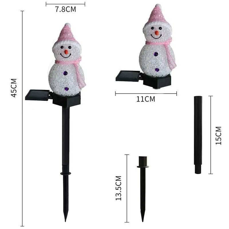 Solar Snowman Holiday Decoration - Outdoor Christmas Light