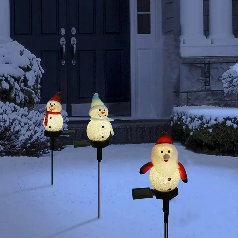 Solar Snowman Holiday Decoration - Outdoor Christmas Light