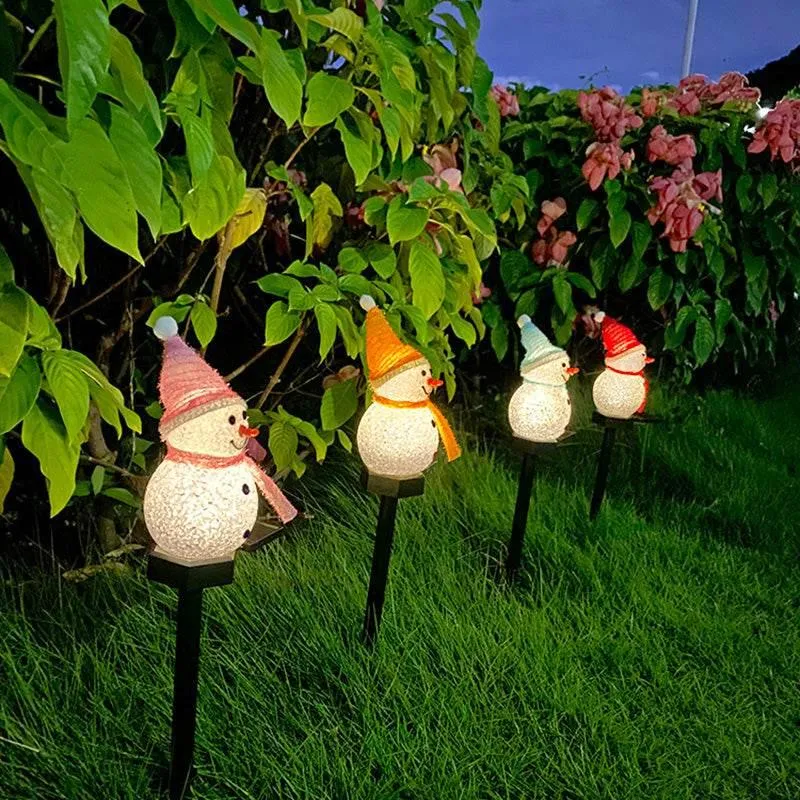 Solar Snowman Holiday Decoration - Outdoor Christmas Light