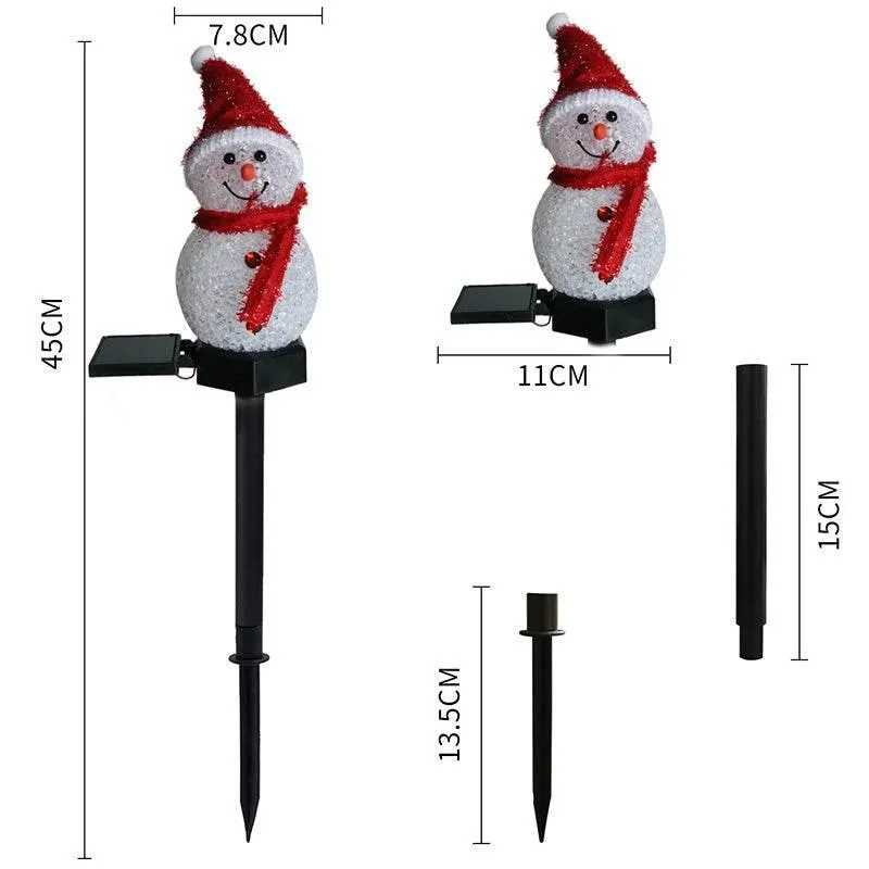 Solar Snowman Holiday Decoration - Outdoor Christmas Light