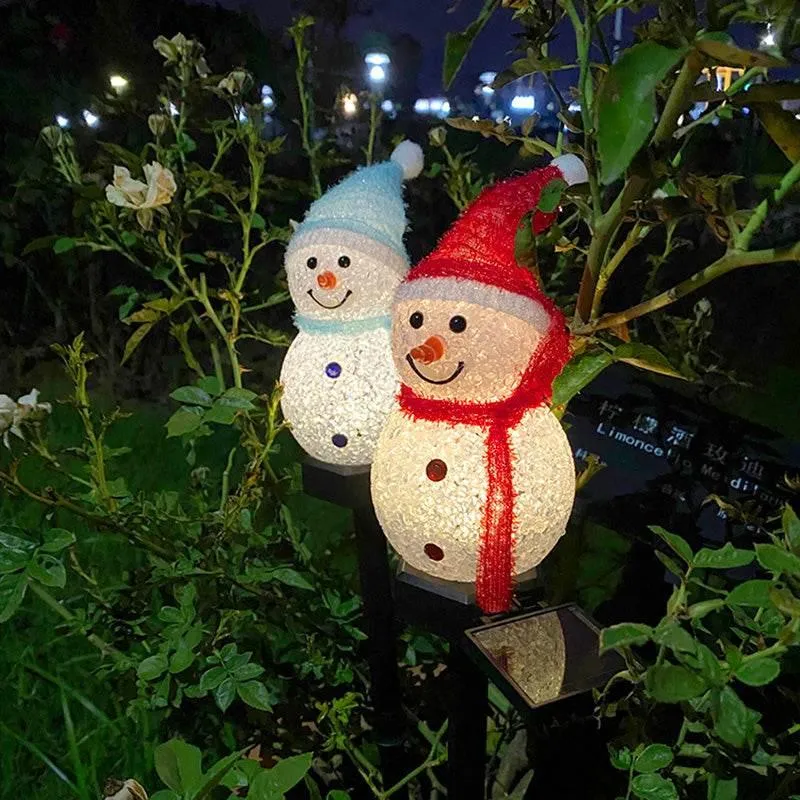 Solar Snowman Holiday Decoration - Outdoor Christmas Light