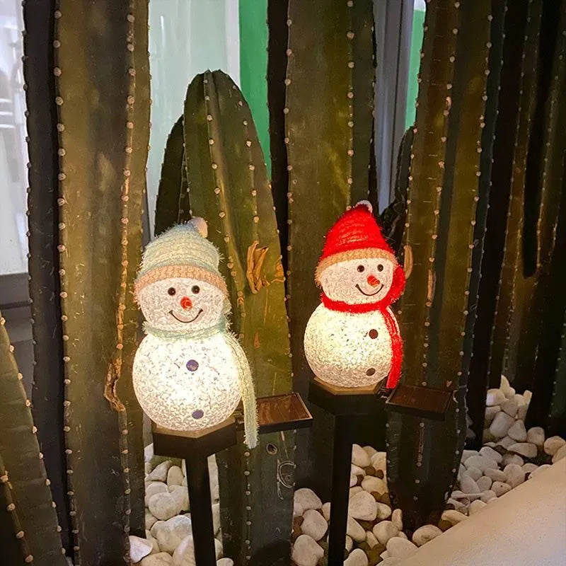 Solar Snowman Holiday Decoration - Outdoor Christmas Light