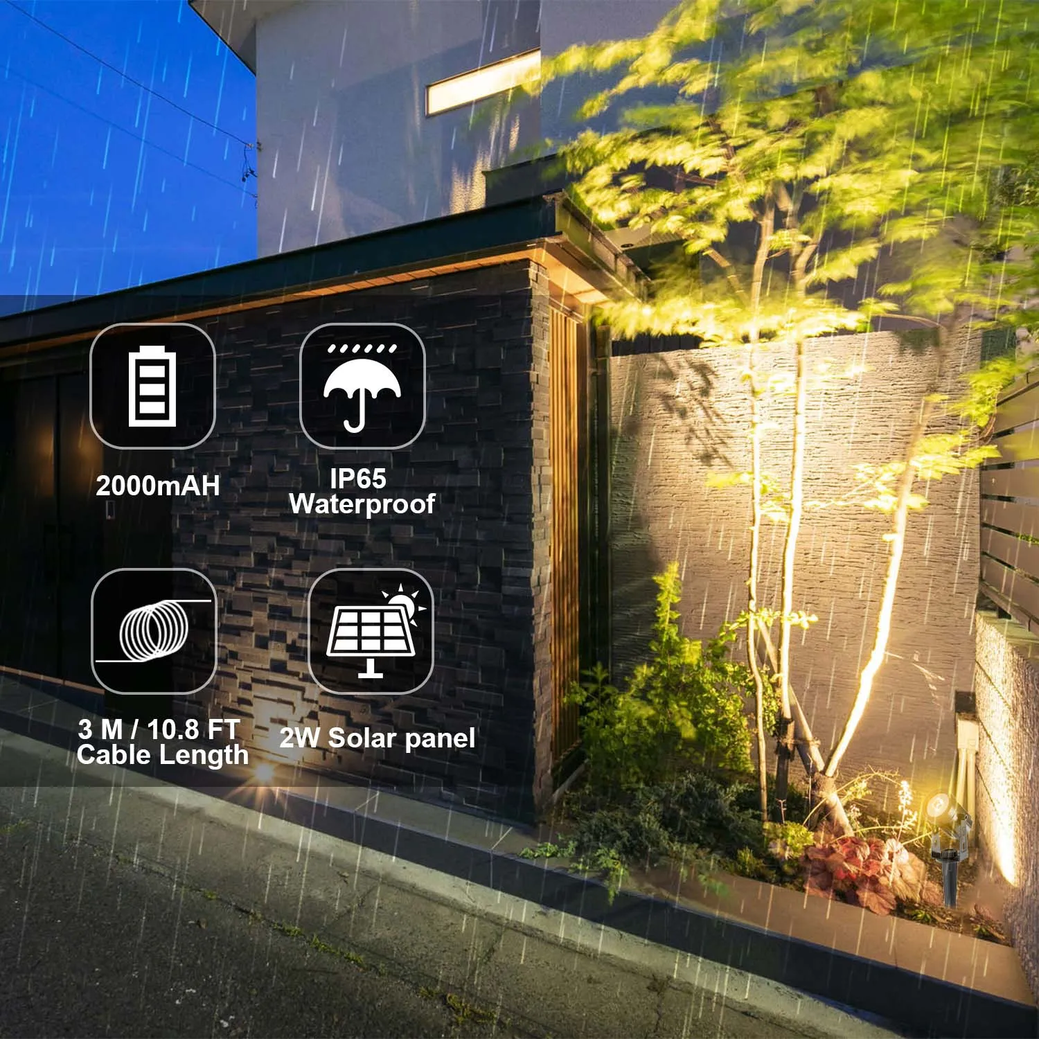 Solar Spotlight Waterproof IP65 Solar Powered LED