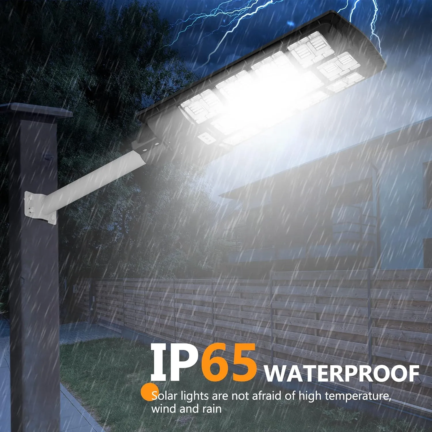 Solar Street Lights Outdoor Waterproof,1200W/100000LM Outdoor Led Street Light Dusk to Dawn,Street Lights Solar Powered with Motion Sensor and Remote Control for Parking Lot,Yard,Garden, Field