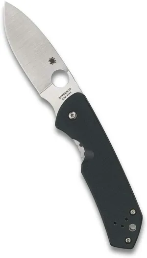 Spyderco Brouwer Folder PlainEdge Folding Pocket Knife, Green G10 Handle