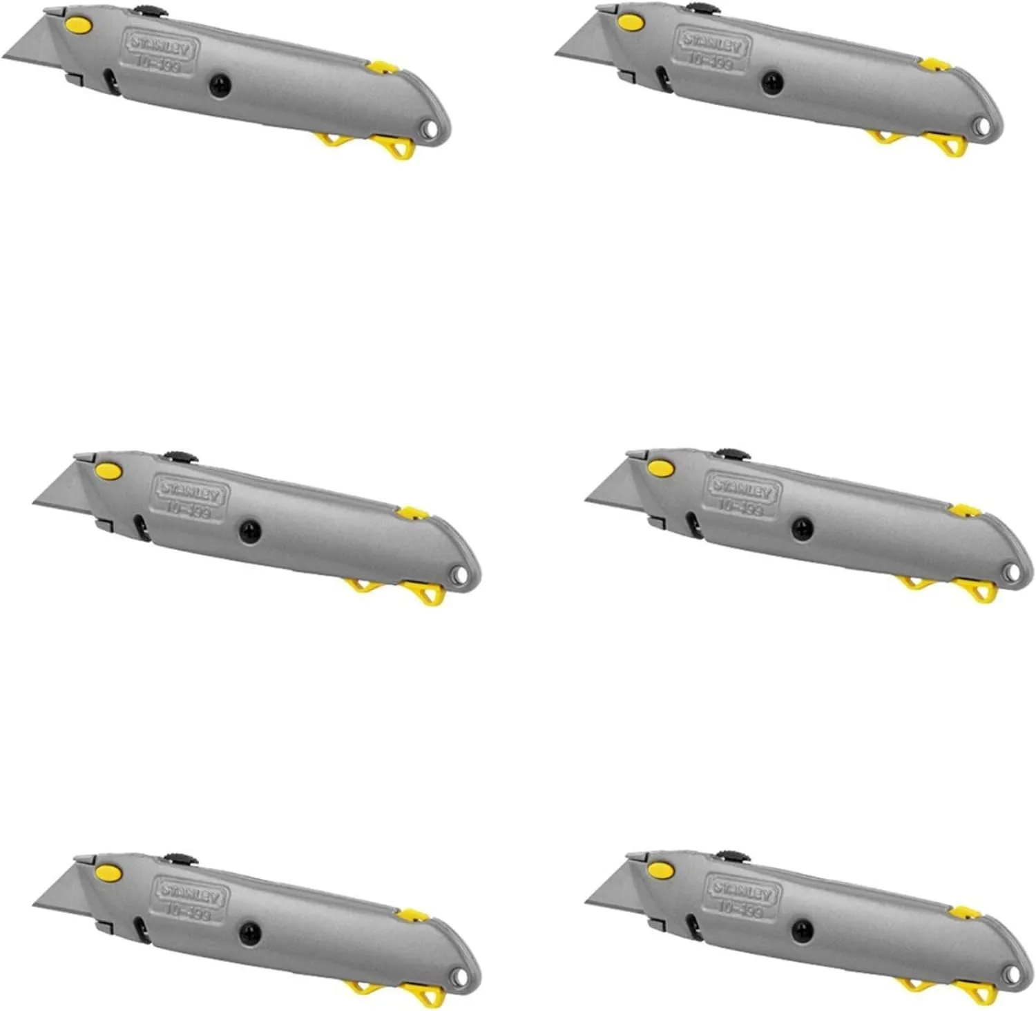 Stanley 10-499 6 in. Quick Change Retractable Utility Knife 6-Pack