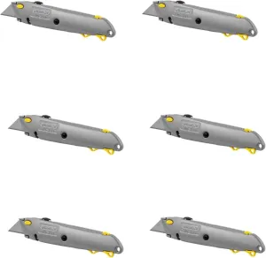 Stanley 10-499 6 in. Quick Change Retractable Utility Knife 6-Pack