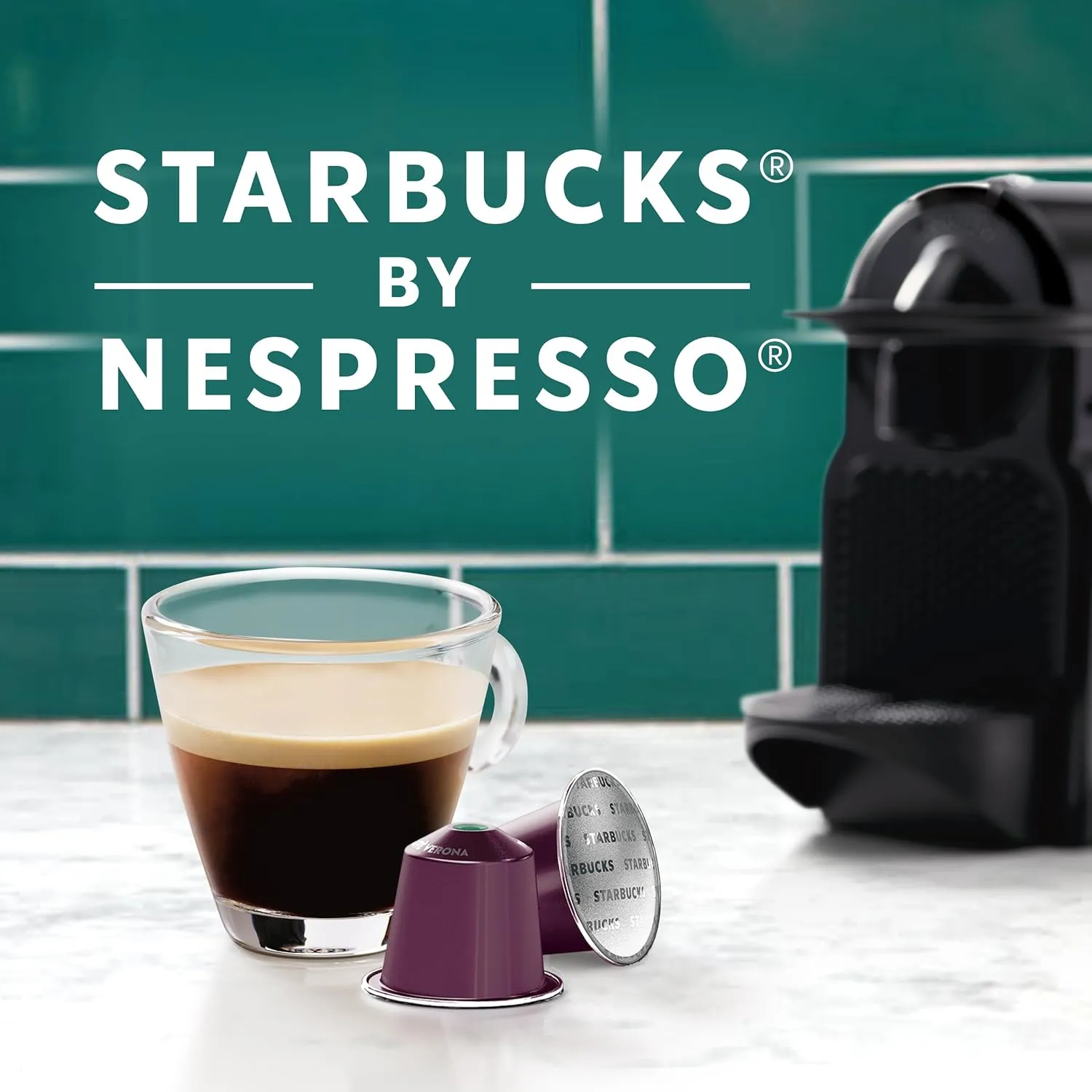 Starbucks by Nespresso Original Line, Caffè Verona, Dark Roast Coffee, 50-count Espresso Pods