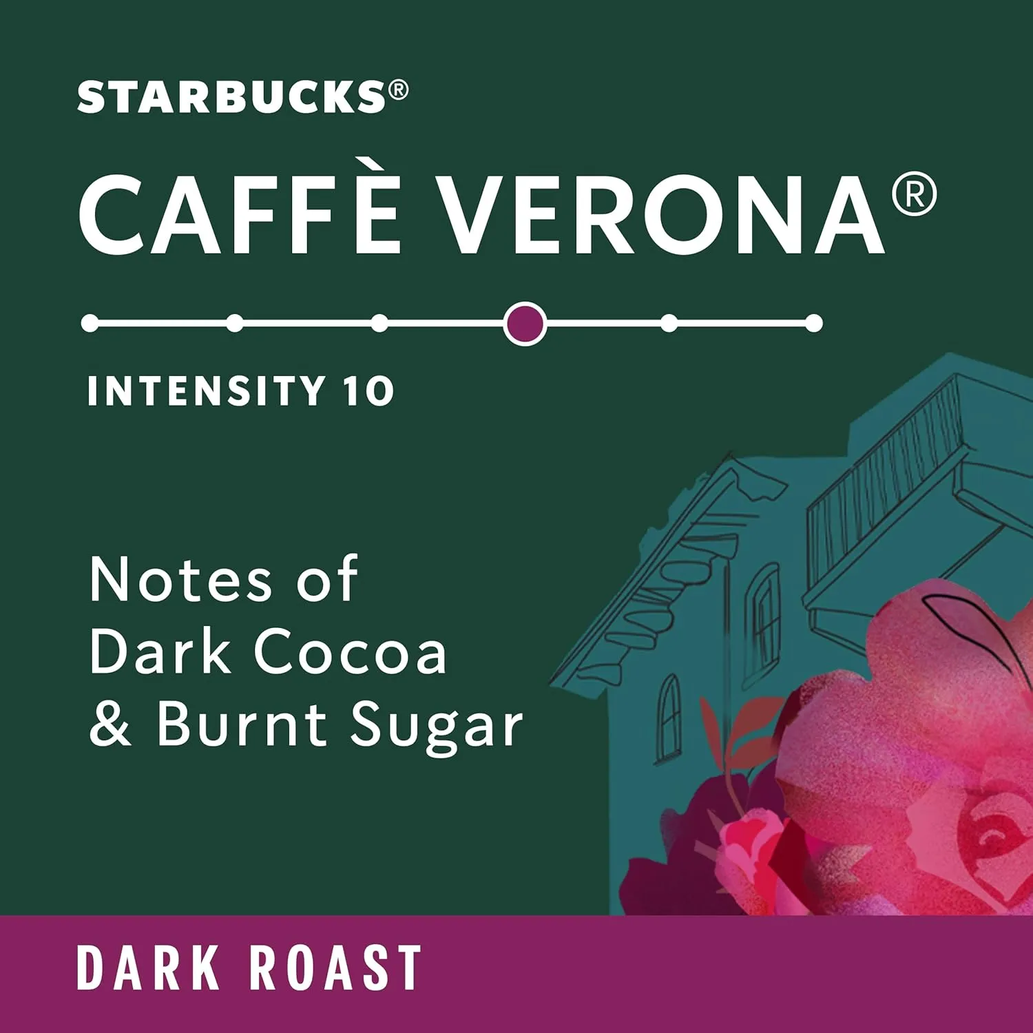 Starbucks by Nespresso Original Line, Caffè Verona, Dark Roast Coffee, 50-count Espresso Pods
