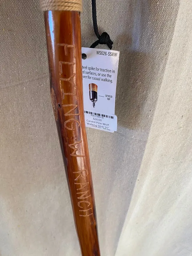 Stick 55" Pine Carved Proven track record Walking Unmatched variety
