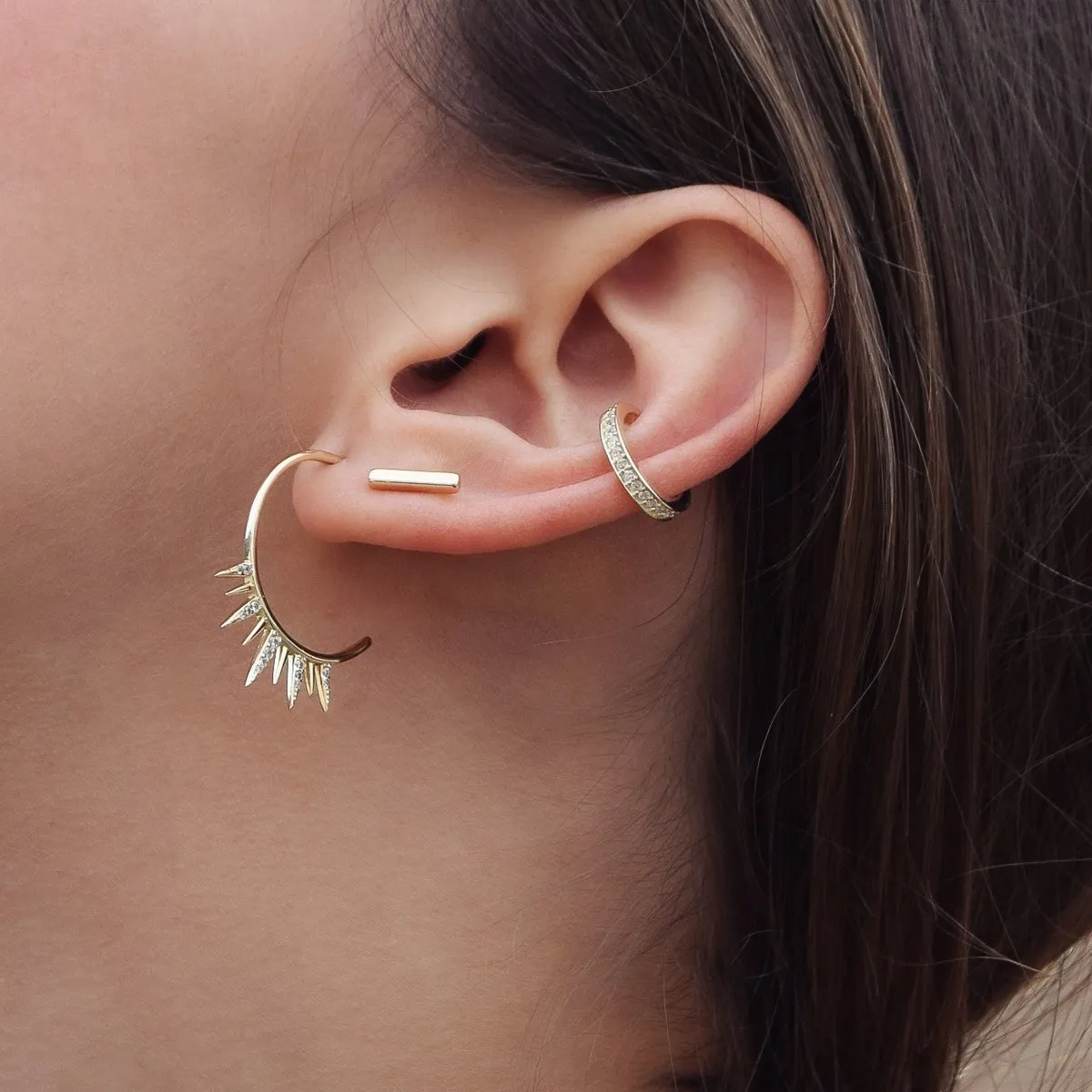 STICK GOLD EARRINGS