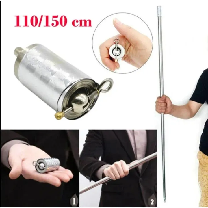 Stick Sturdy Pocket Stick Members-only deal (Silver) Metal Self Defence Magic and Fun Extendable for Magic