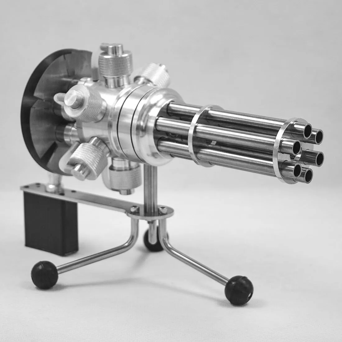 Stirling Engine Model Kits, Pre-Assembled Alcohol-Powered 6-Cylinder Stirling Engine with Rotational Motion for Physical Science Experiment Display