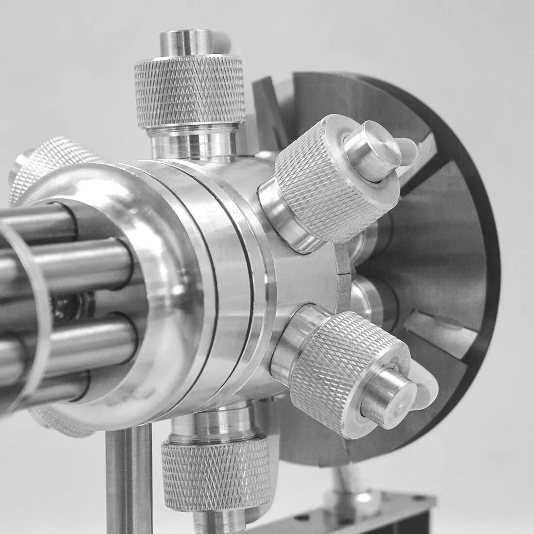 Stirling Engine Model Kits, Pre-Assembled Alcohol-Powered 6-Cylinder Stirling Engine with Rotational Motion for Physical Science Experiment Display