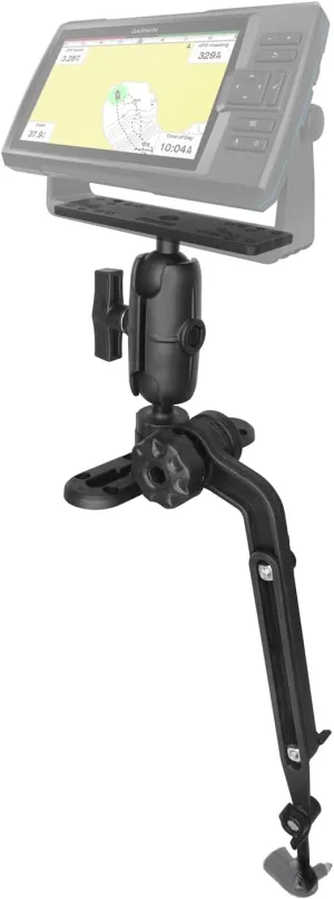 Strg Fish Finder Mount for Kayak, Fish Finder Transducer Mount with Rectangle Mounting Plate and Transducer Mounting Arm Boat Marine Electronic Mounts Compatible with Garmin, Lowrance and More