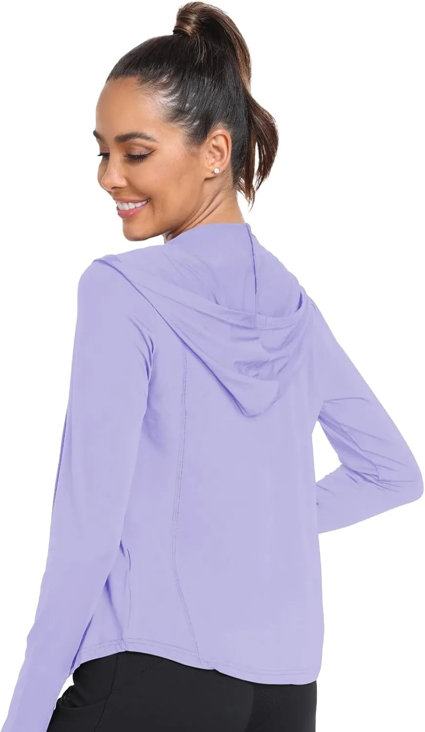 Sun Jacket For Women Long Sleeve UV Protection Lightweight Yoga Hiking Full Zip UPF 50  Athletic Top QYY2302