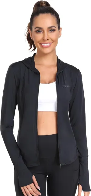 Sun Jacket For Women Long Sleeve UV Protection Lightweight Yoga Hiking Full Zip UPF 50  Athletic Top QYY2302