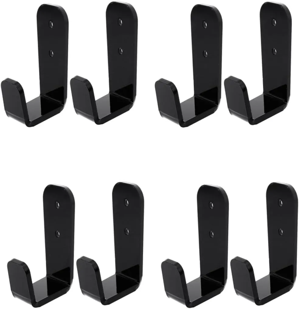 SUPVOX 4-piece Acrylic Fishing Pole Wall Rack Hiking Poles Stands Ski Holder Rod Racks for Home Decor