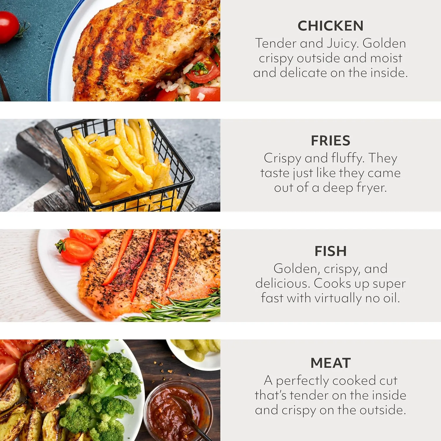 Sur La Table Compact 4.2 Quart Air Fryer with Viewing Window - Digital LED Touchscreen Display with 6-Presets Including Chicken, Fries, Fish, Meat, Veggies, 1300W