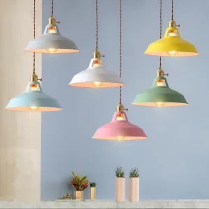 Taavita Ceiling Lights - Colorful Industrial LED Macaron Pendant Lamp