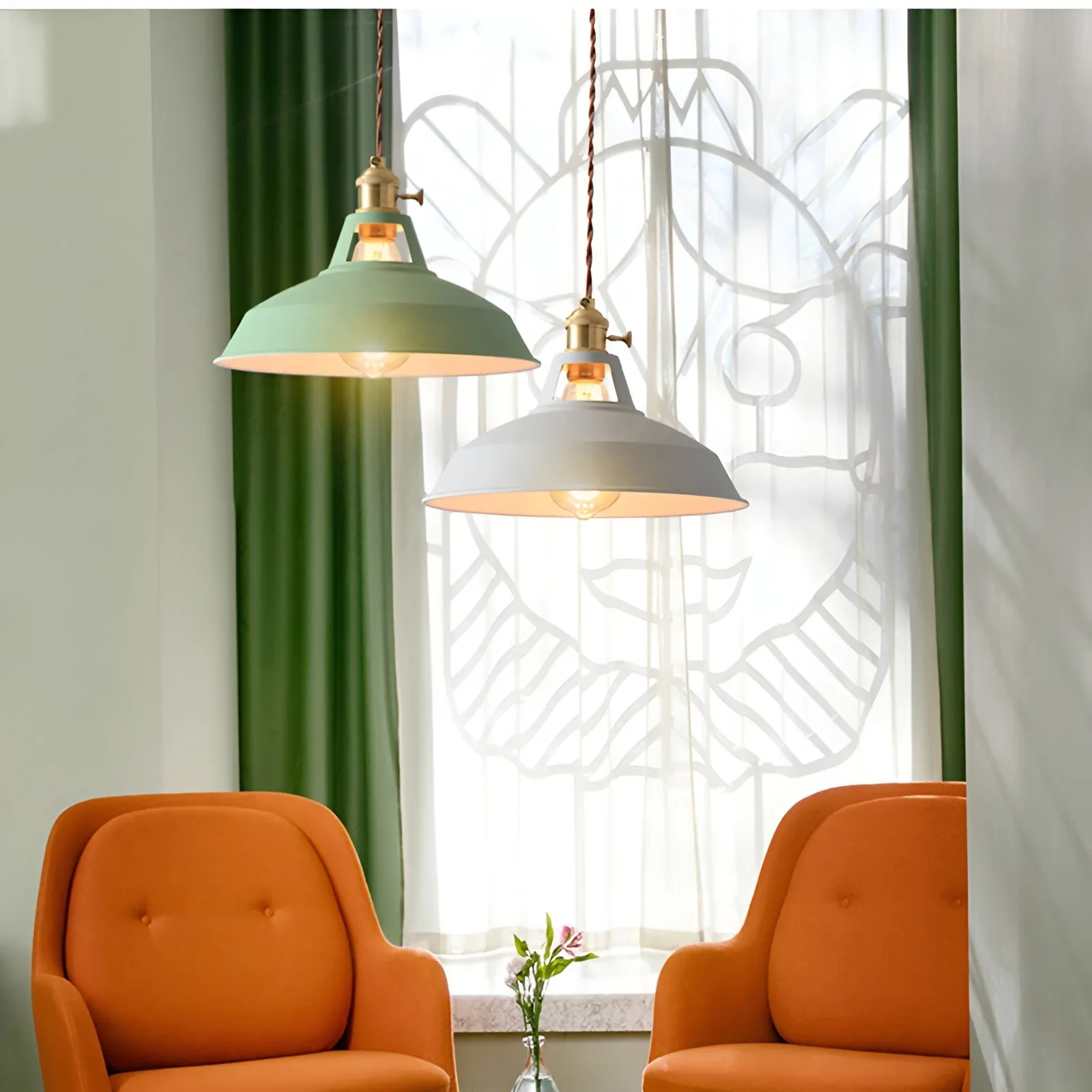 Taavita Ceiling Lights - Colorful Industrial LED Macaron Pendant Lamp