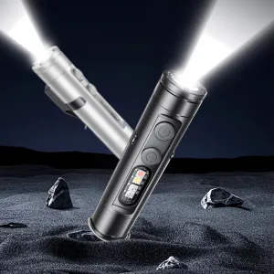 Taclite Mini - The Ultimate Everyday Micro Tool, Taclite Flashlight, Mini Rechargeable EDC Flashlight, High Lumens with Hat Clip, Waterproof, 3 Brightnes, for Hiking (2pcs)