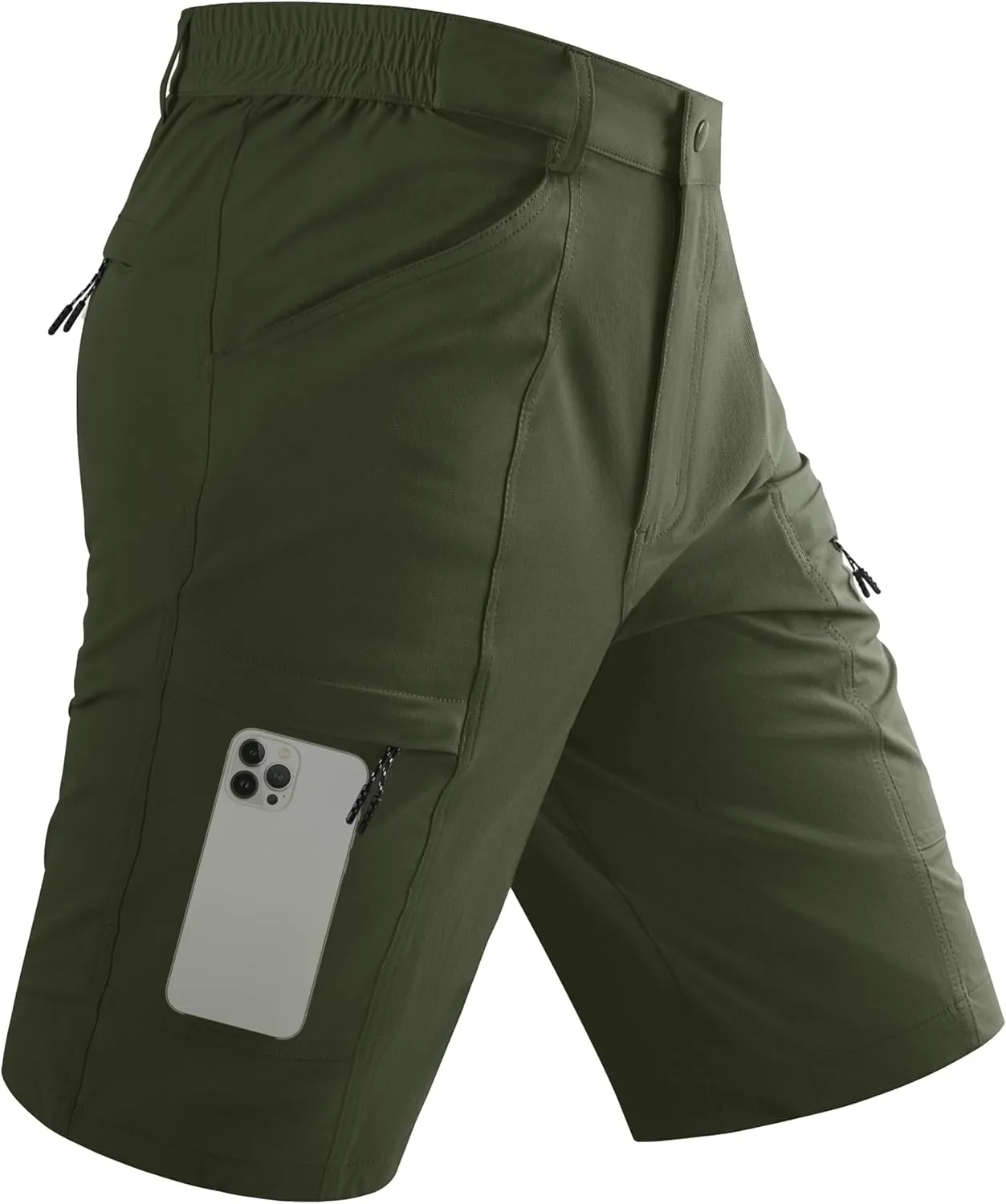 TACVASEN Men's Hiking Cargo Shorts 10" Quick Dry Lightweight Casual Golf Work Shorts with Zipper Pocket Summer Outdoor