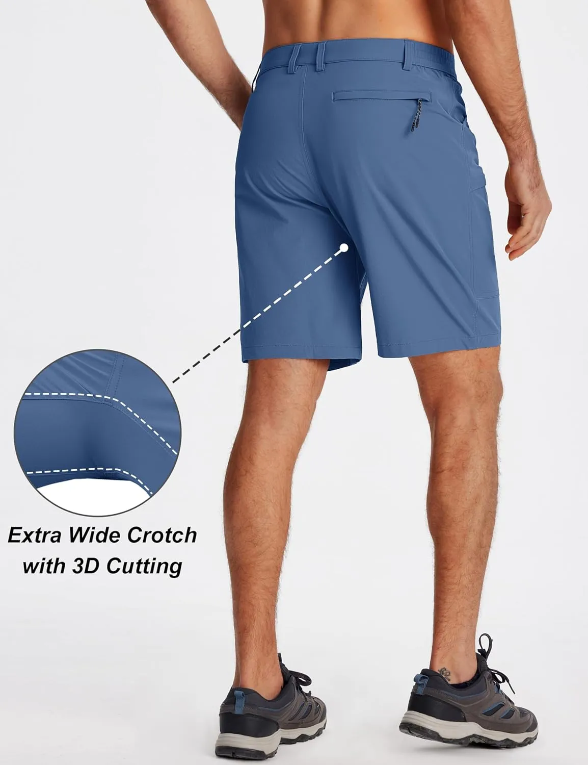 TACVASEN Men's Hiking Cargo Shorts 10" Quick Dry Lightweight Casual Golf Work Shorts with Zipper Pocket Summer Outdoor