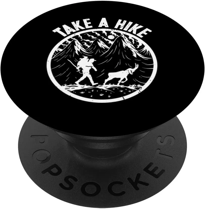 Take A Hike Funny Mountain Range With Trees Hiking Lover PopSockets Swappable PopGrip