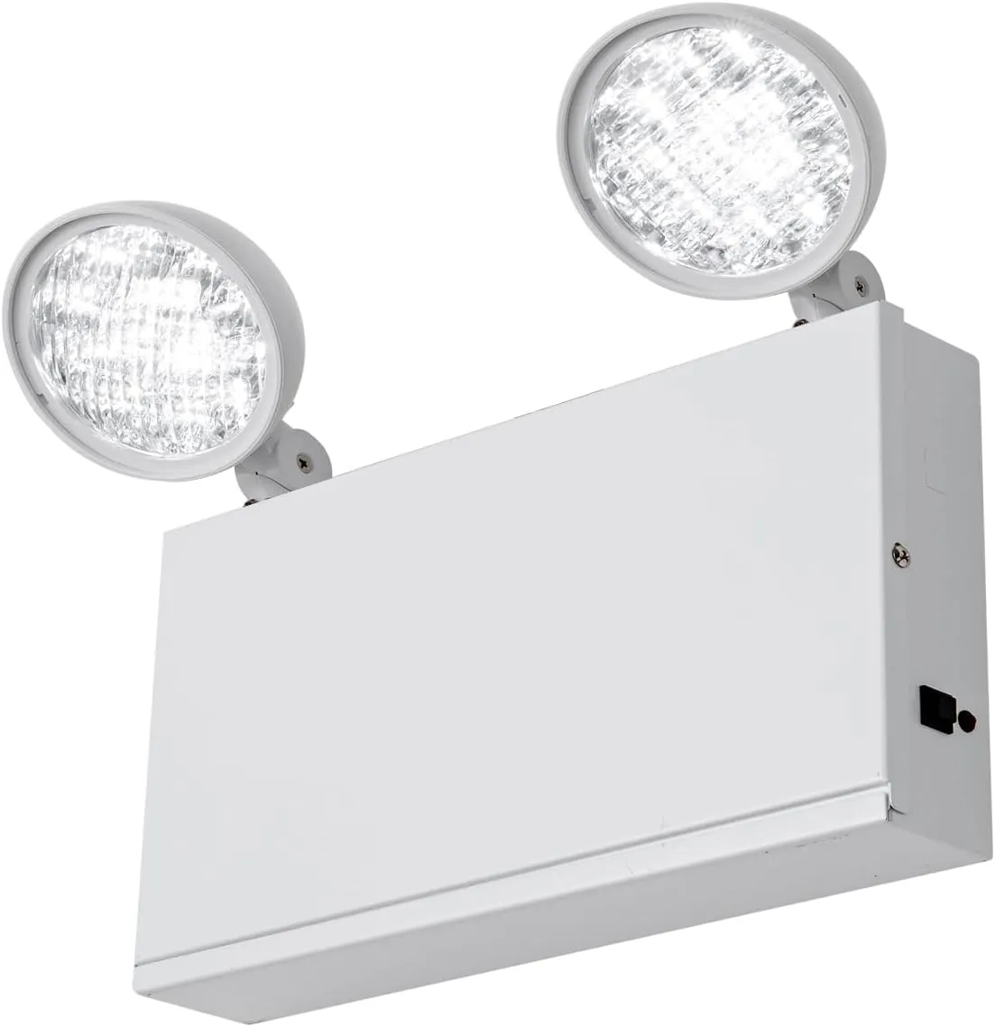 TANLUX New York City Approved Emergency Light, Emergency Lights with Battery Backup, White Steel Housing, AC 120/277V, Two Heads