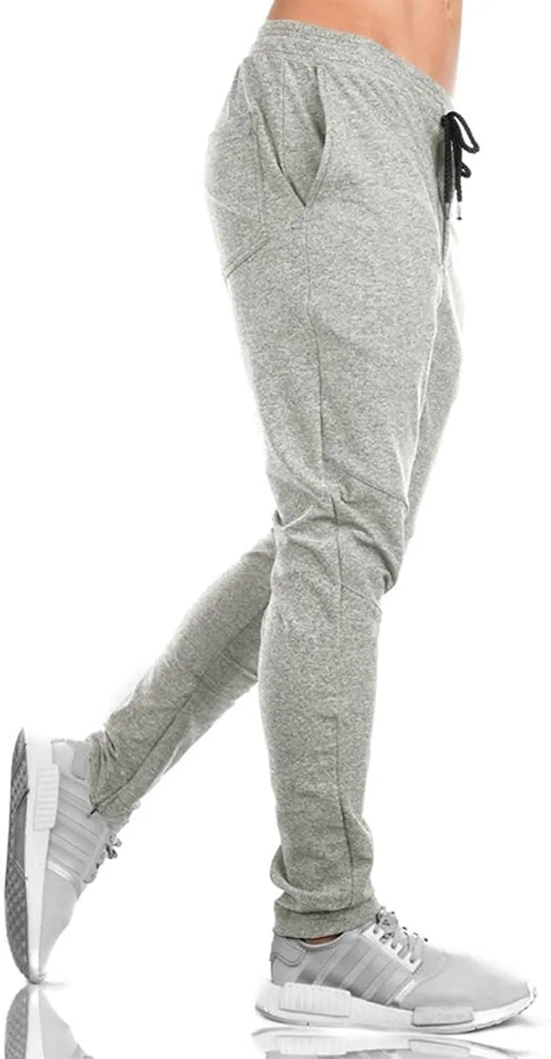 TBMPOY Men's Tapered Joggers Workout Athletic Running Sweatpants Slim Fit Drawstring Pants with Pockets