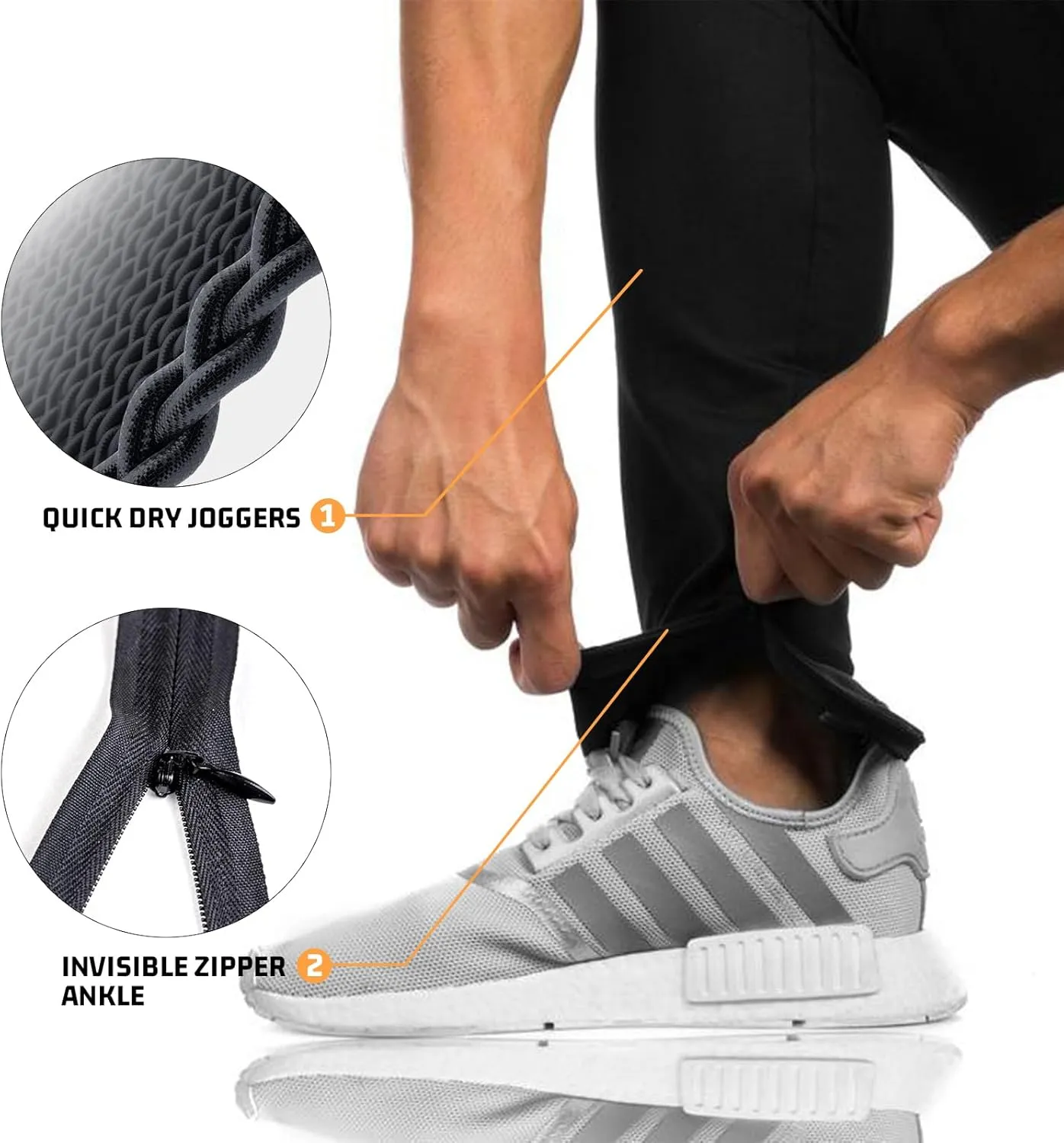 TBMPOY Men's Tapered Joggers Workout Athletic Running Sweatpants Slim Fit Drawstring Pants with Pockets