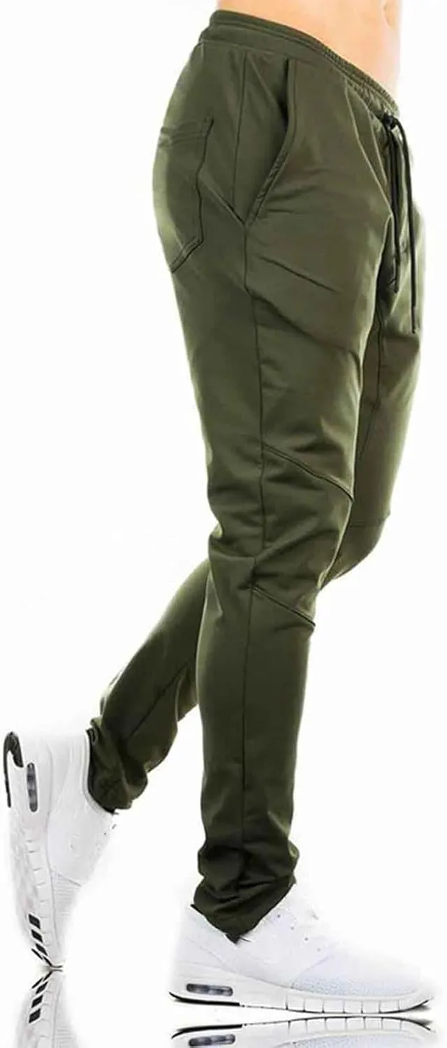 TBMPOY Men's Tapered Joggers Workout Athletic Running Sweatpants Slim Fit Drawstring Pants with Pockets