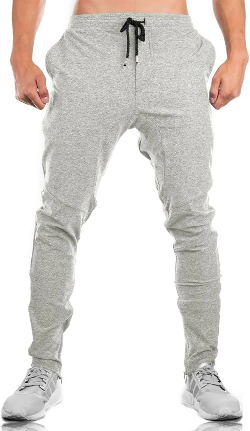 TBMPOY Men's Tapered Joggers Workout Athletic Running Sweatpants Slim Fit Drawstring Pants with Pockets