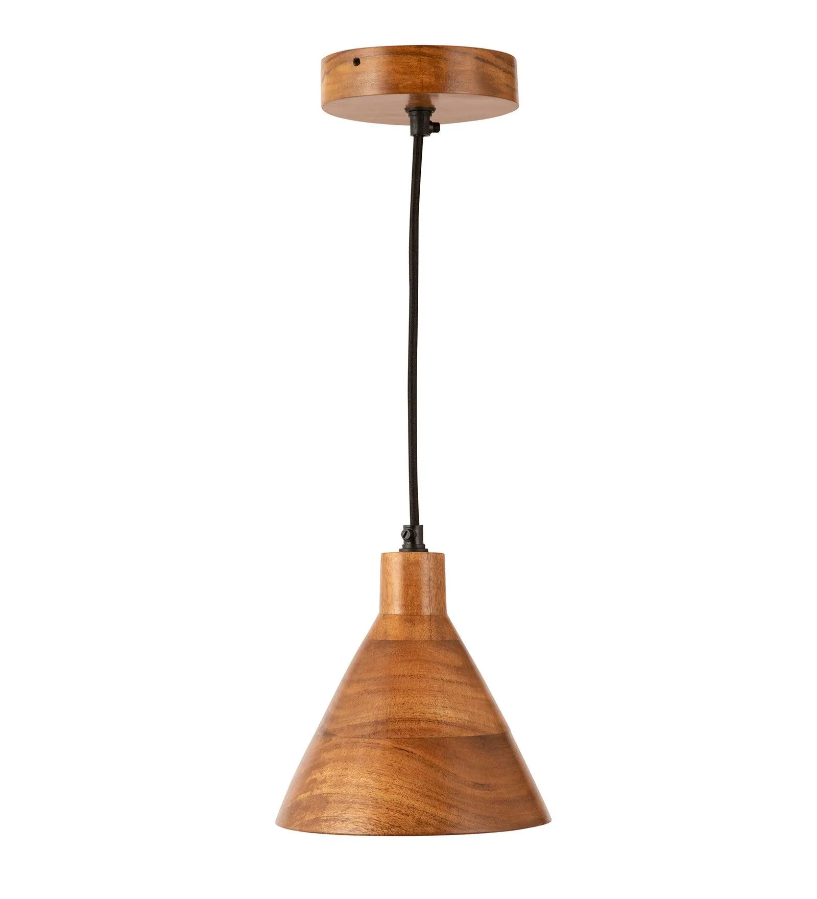 Teak Wood Cased Pendant Light