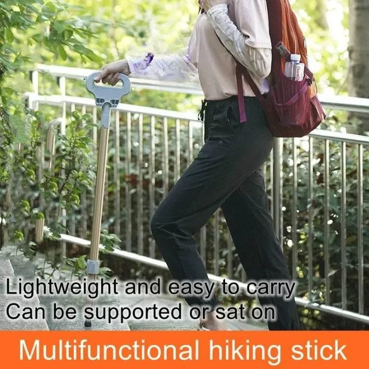 Telescopic Hiking Stick Seat - Portable Outdoor Camping Accessory