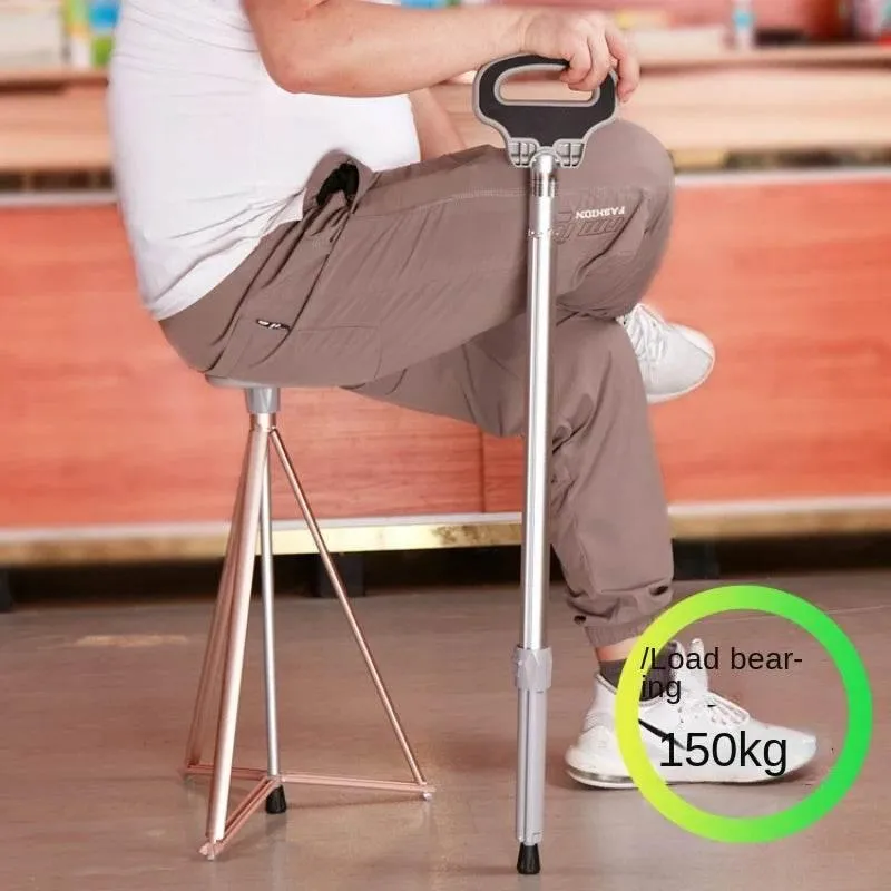 Telescopic Hiking Stick Seat - Portable Outdoor Camping Accessory
