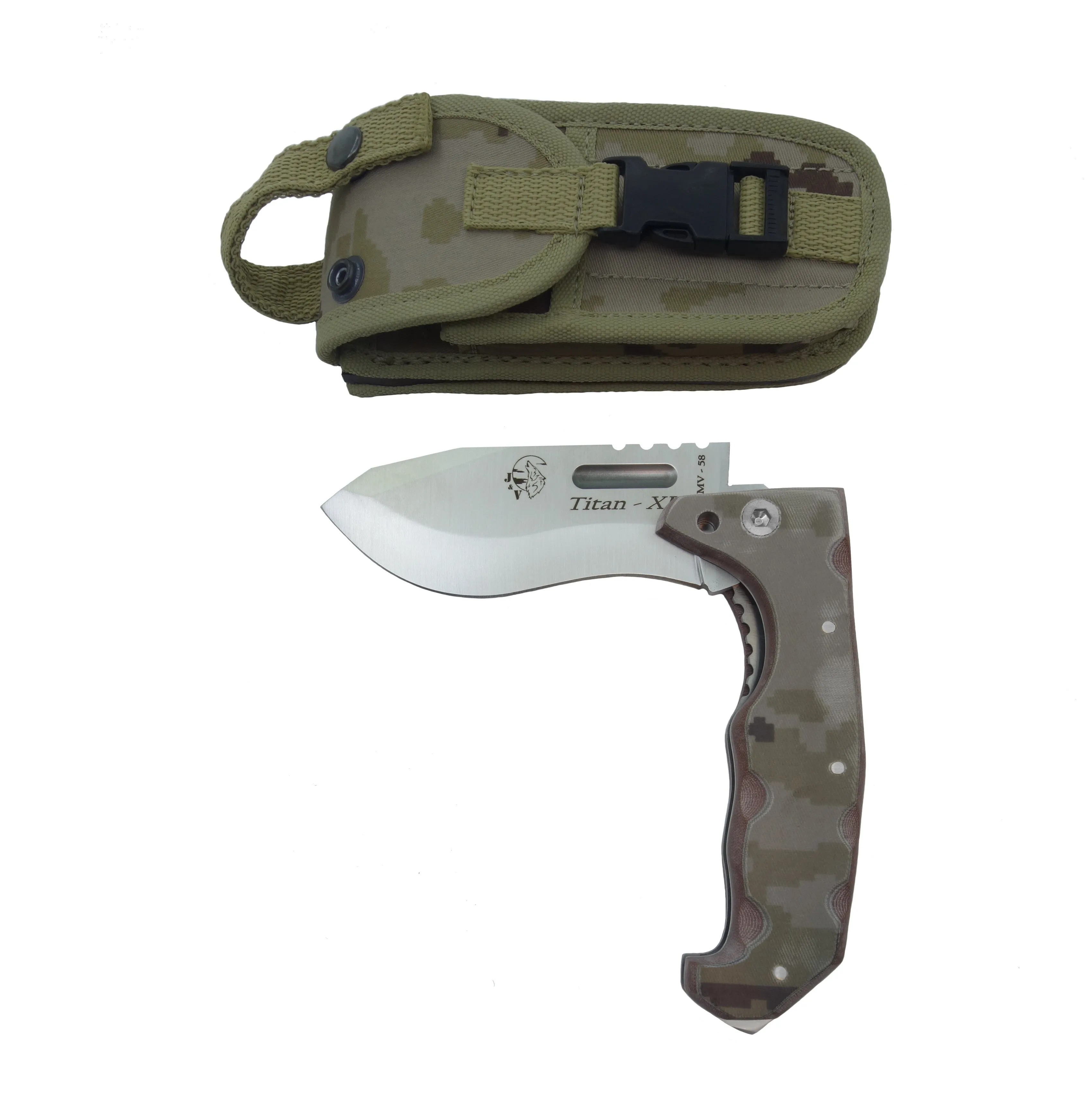Titan XL 4-3/4" Rescue Folding Knife - Arid Micarta Handle