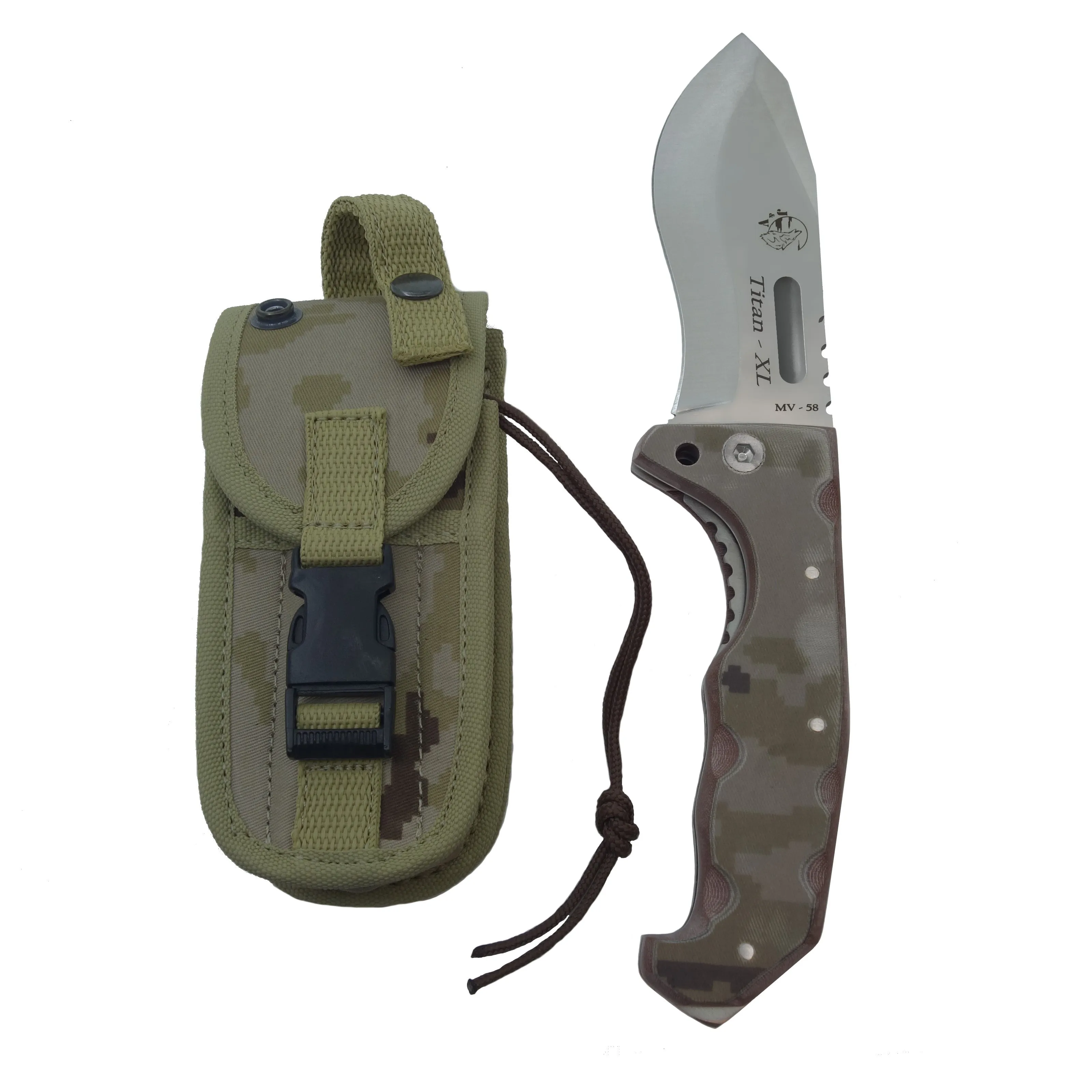 Titan XL 4-3/4" Rescue Folding Knife - Arid Micarta Handle