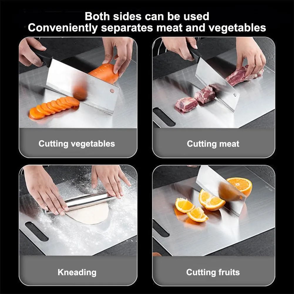 Titanium Cutting Board, 100% Pure Titanium Cutting Boards for Kitchen, 2025 New Upgrade Double Sided Food-Grade Titanium Board, Hygiene & Durability Non Stick Titanium Chopping Board (14 x 9 inches)