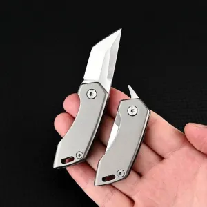 Titanium Pocket Knife - Lightweight Keychain Tool