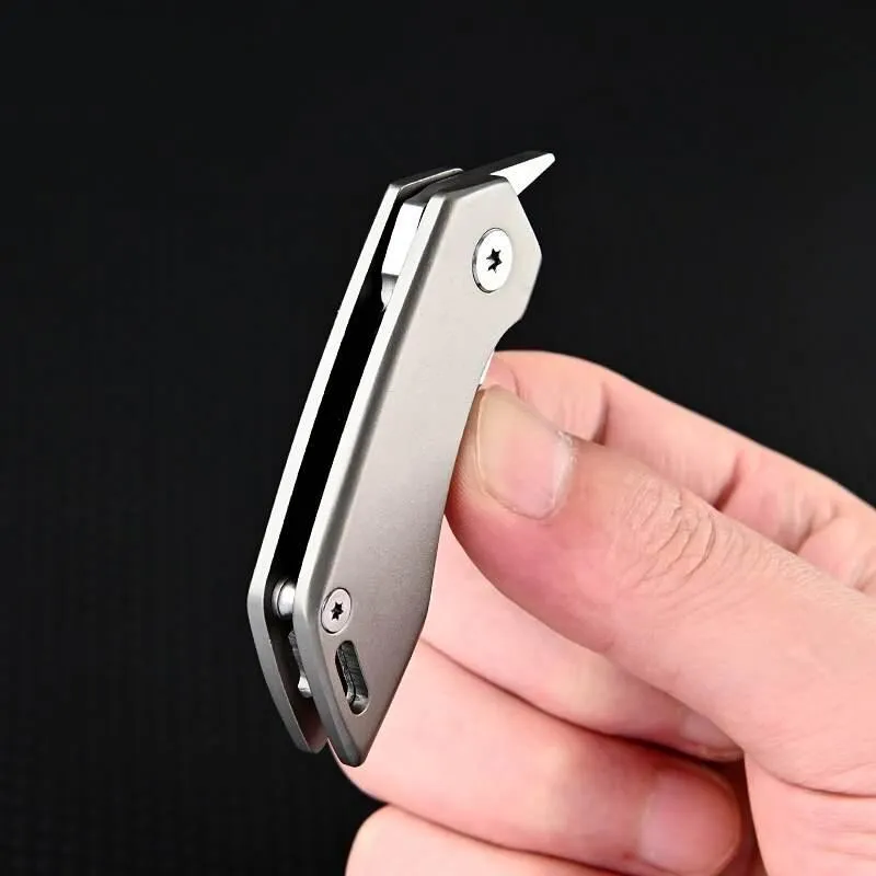 Titanium Pocket Knife - Lightweight Keychain Tool