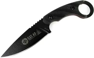 TOPS TPCUT40A-BRK Cut Combat Utility Tool Knife, Black