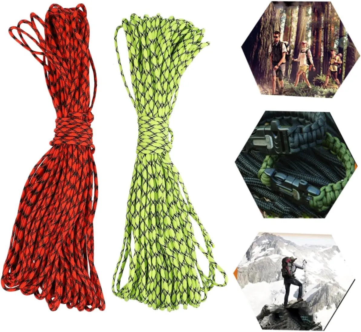 Totority Fade Resistant 5mm 7 Core Parachute Cord Life Rope 31m Camping Hiking Outdoor Activities Tents