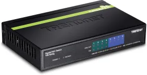 TRENDnet 8-Port Gigabit PoE  Switch, TPE-TG80G, 8 x Gigabit PoE  Ports, 123W PoE Power Budget, 16 Gbps, Ethernet Splitter, NDAA & TAA Compliant, Metal, Lifetime Protection, Black