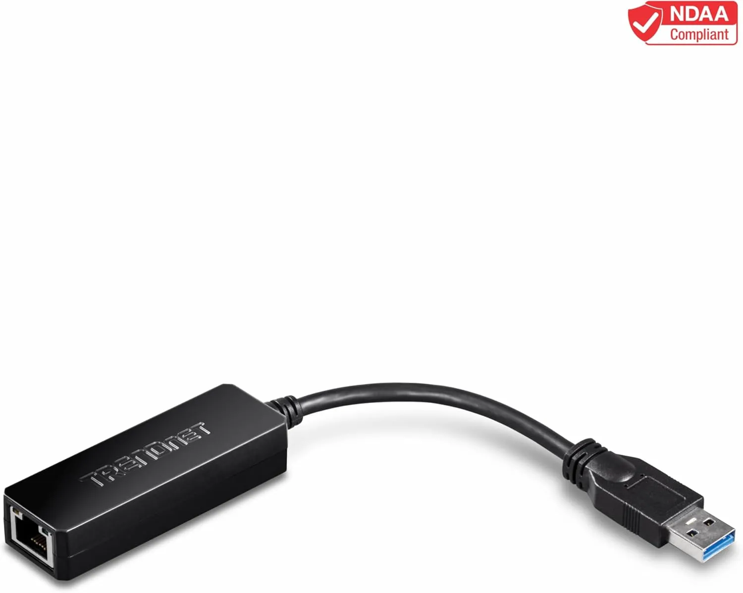 TRENDnet USB 3.0 to Gigabit Ethernet Adapter, Full Duplex 2Gbps Ethernet Speeds, Up to 1Gbps, USB to Gigabit Ethernet Adapter, USB-A, Windows Compatible, USB Powered, Black, TU3-ETG