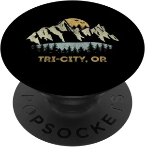 Tri-City Oregon Mountain Sunset Sunrise OR PopSockets Standard PopGrip