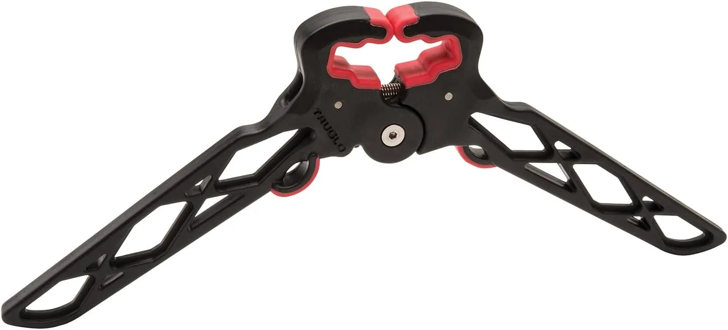 TRUGLO Bow Jack Lightweight Durable Portable Folding Bow Stand for Bowhunting w/Integrated Finger Tabs & Overmolded Rubber Grips