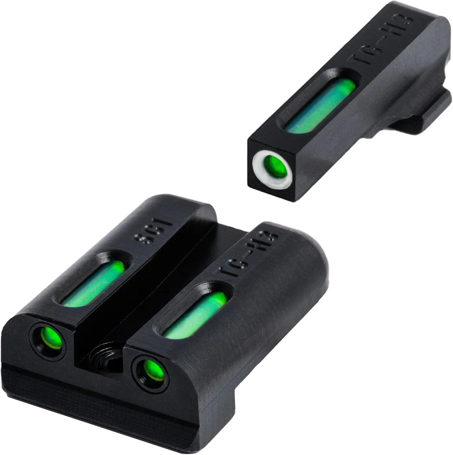 TRUGLO TFX Handgun Sight | Durable Shock-Resistant Compact Brightly Glowing Tritium & Fiber-Optic Xtreme Day/Night Sight for Handguns